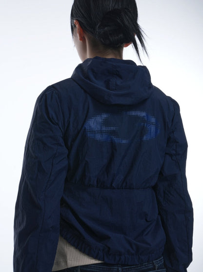 SHIRRING HOODIE WINDBREAKER