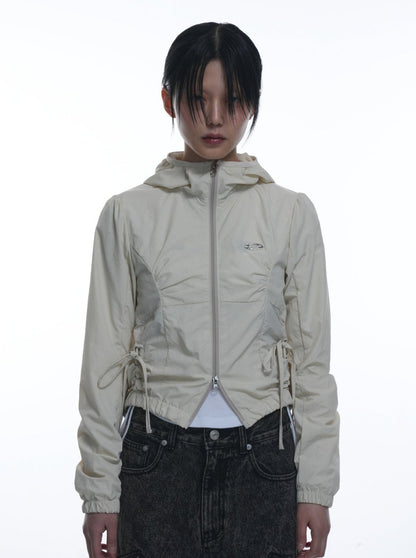 SHIRRING HOODIE WINDBREAKER