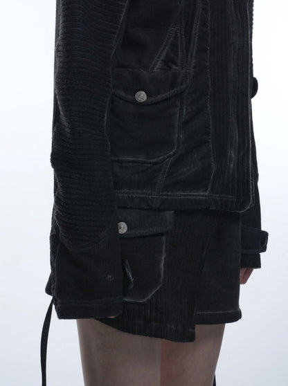 WOMAN LUNAR KNIT BIKER JACKET