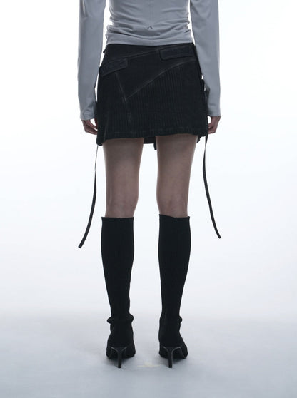 LUNAR KNIT BIKER SKIRT