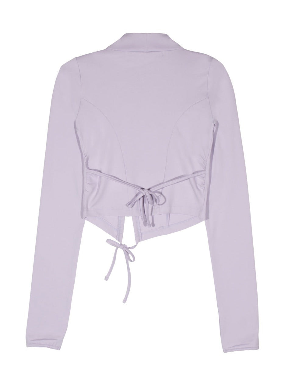 RIBBON MOCKNECK TOP