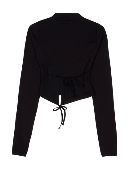 RIBBON MOCKNECK TOP