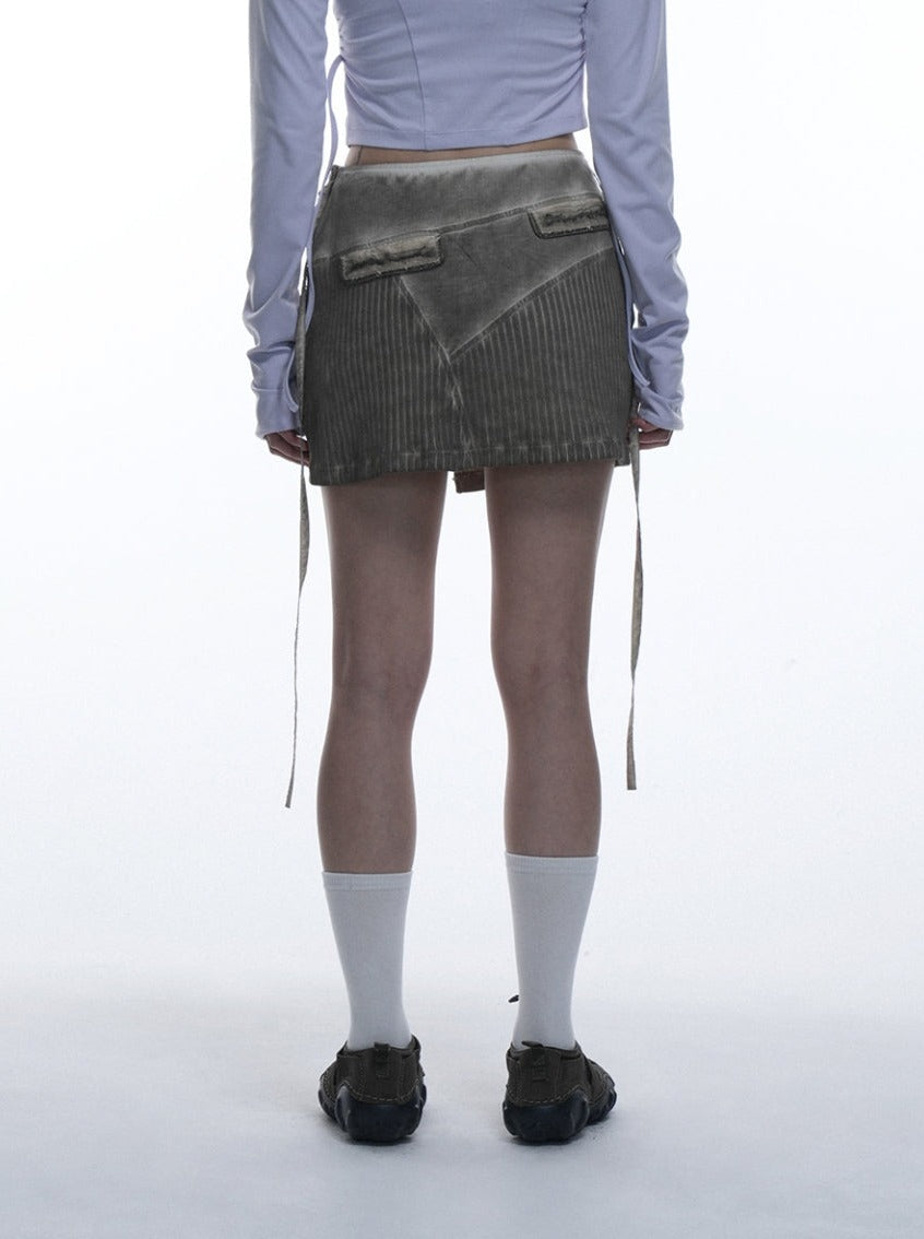 LUNAR KNIT BIKER SKIRT