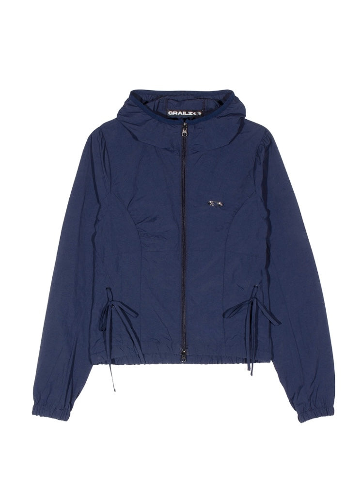 SHIRRING HOODIE WINDBREAKER