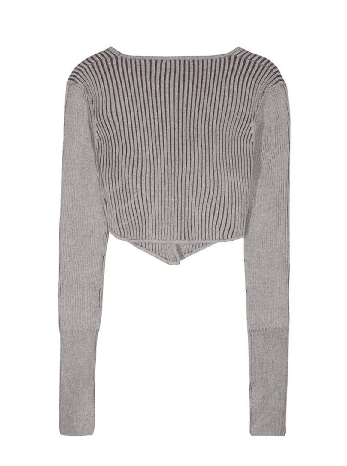 SLIM RIBBED KNIT CARDIGAN