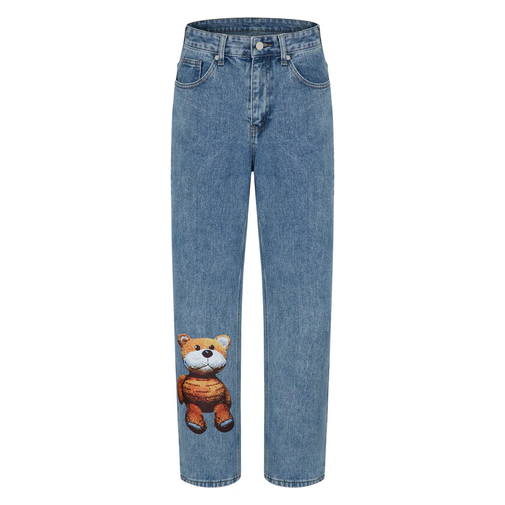 OHNT BEAR PATCH DENIM - WIDE FIT