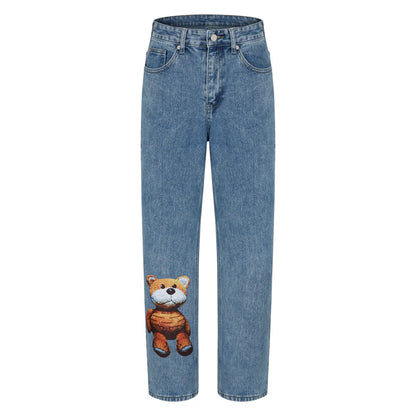 OHNT BEAR PATCH DENIM - WIDE FIT