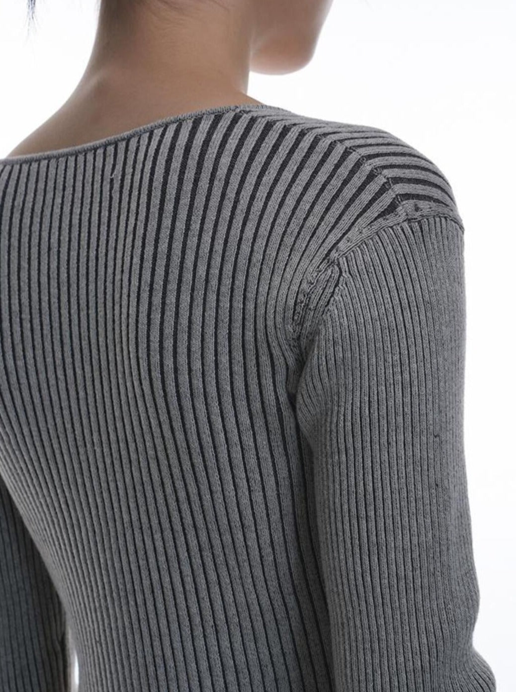 SLIM RIBBED KNIT CARDIGAN