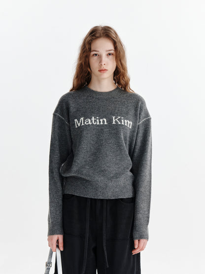 COLOR LINE POINT LOGO KNIT PULLOVER 【unisex】