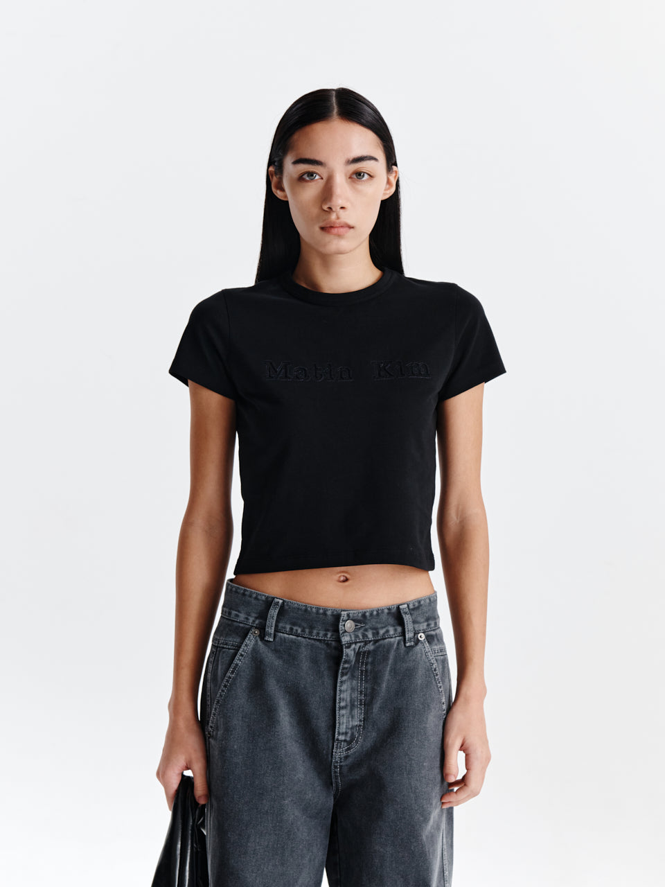 MATIN REVERSE PATCH LOGO CROP TOP