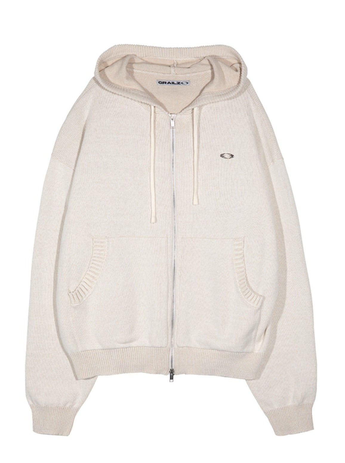 OVAL KNIT ZIP UP