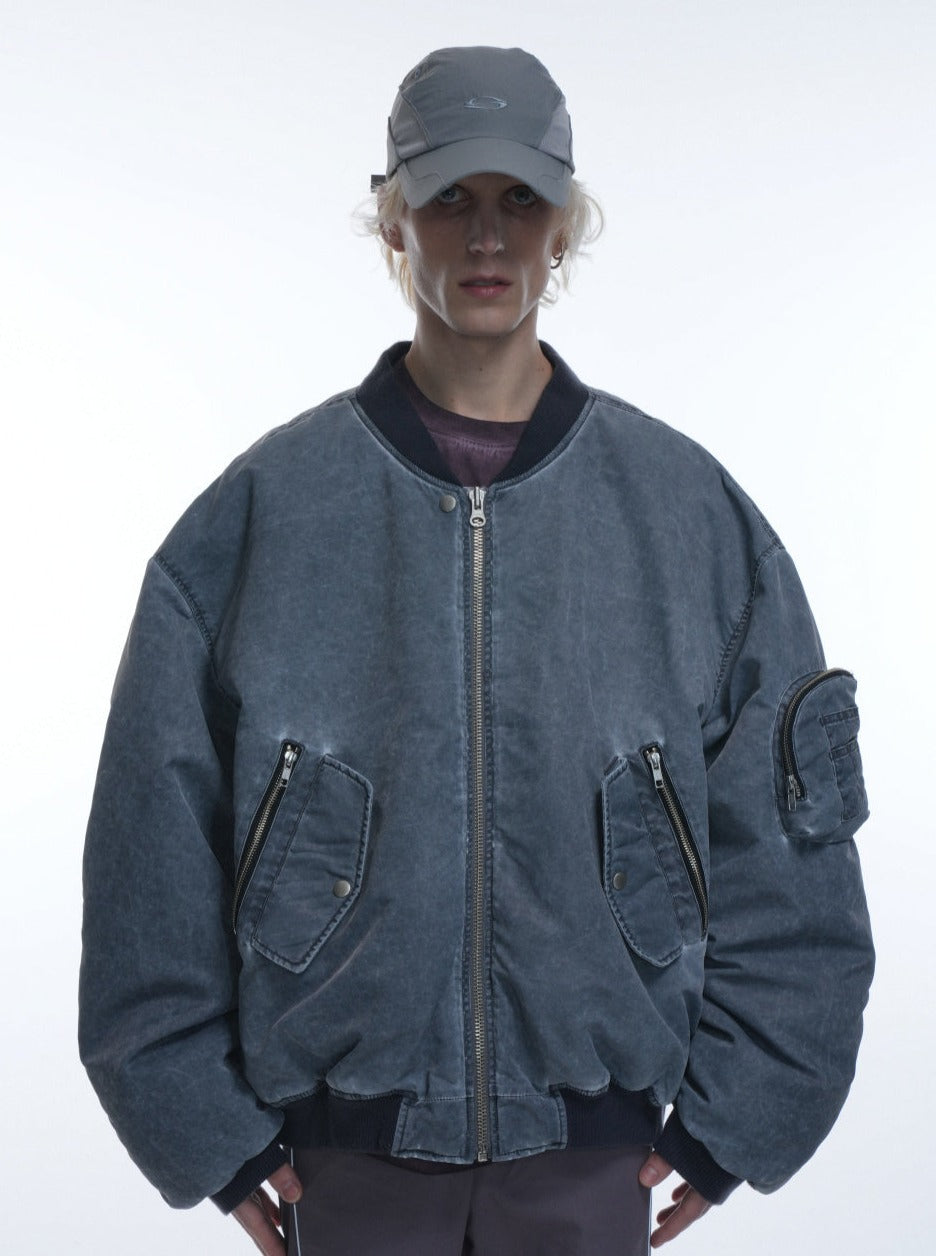 RIPPLE WASHED MA-1 JACKET